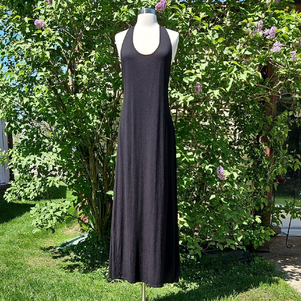 LaBlanca Halter Neck Black Maxi Dress Draping Resortwear Size‎ Medium